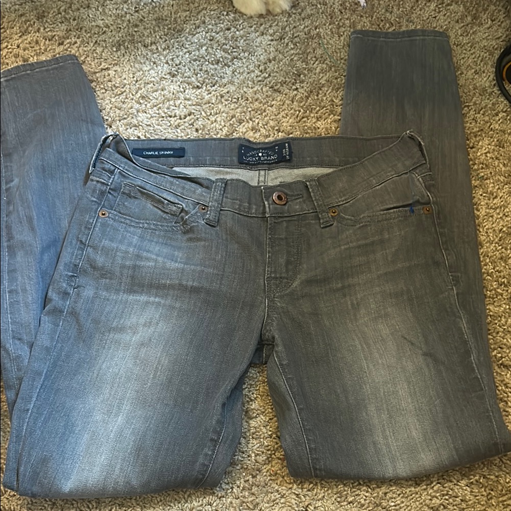 Lucky Brand Gray Skinny Jeans With Stretch